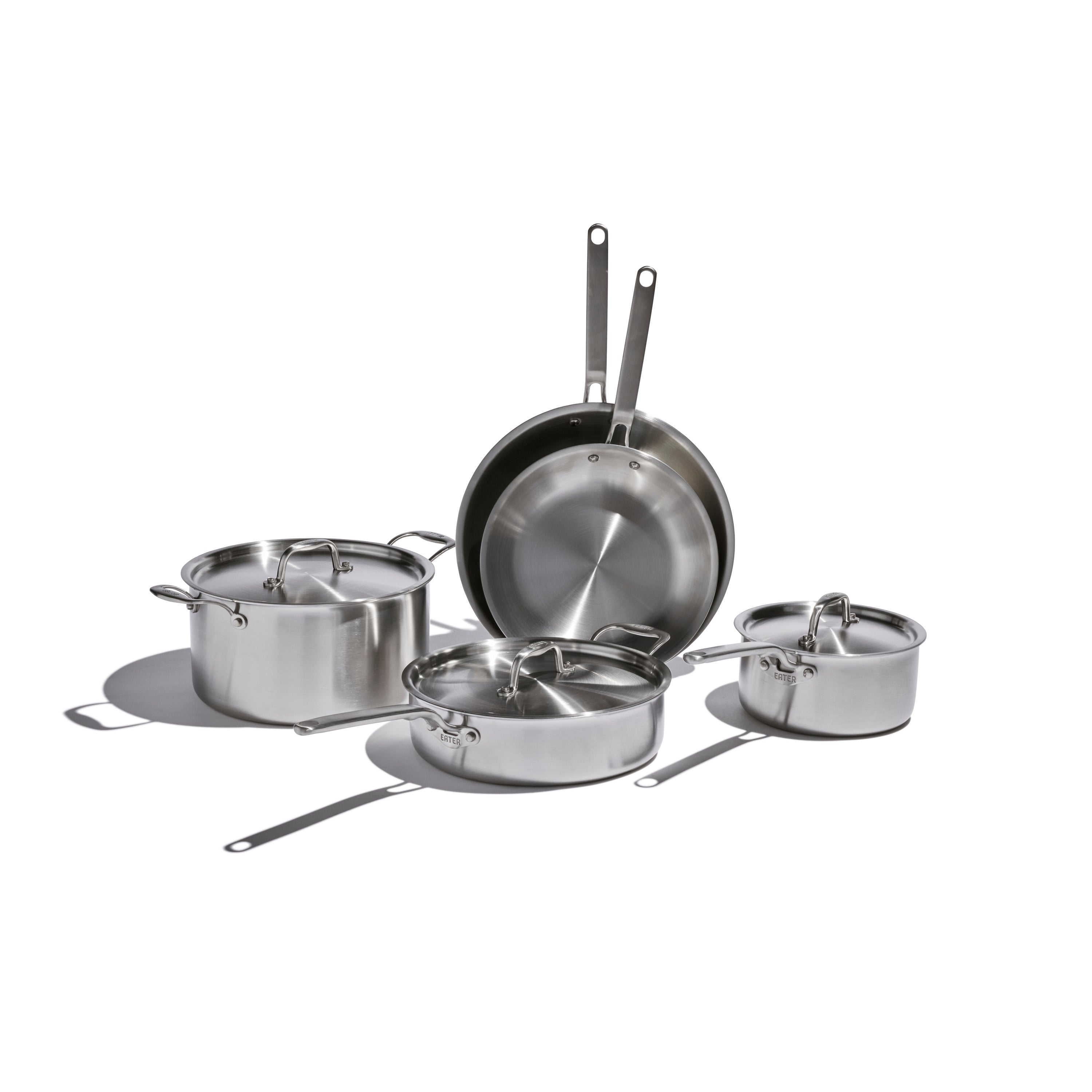 Meyer Corporation 10-Piece 5-Ply Clad Cookware Set in Stainless Steel