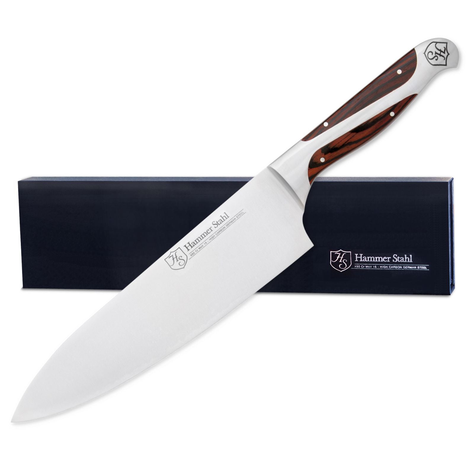 Premium Chef Knife 8 Inch - Sharp Kitchen Knives German Stainless Cook –  HAND FORGED KNIFE