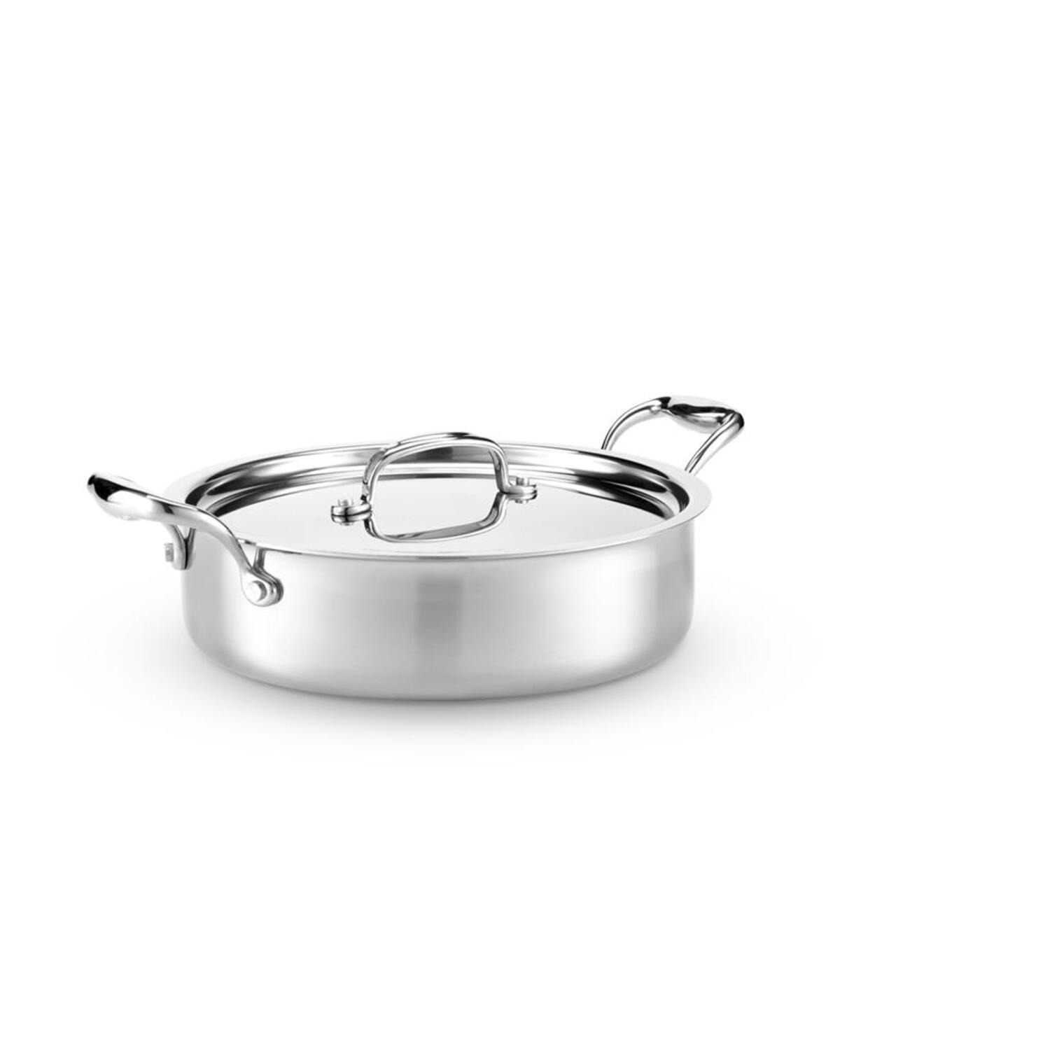 Cookware - 10 Quart Stainless Steel Rondeau Pot W/Lid - 5 Ply Stainless  Clad - P