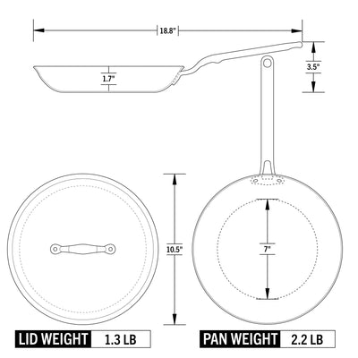 Eater x Heritage Steel 10.5" Fry Pan with Lid