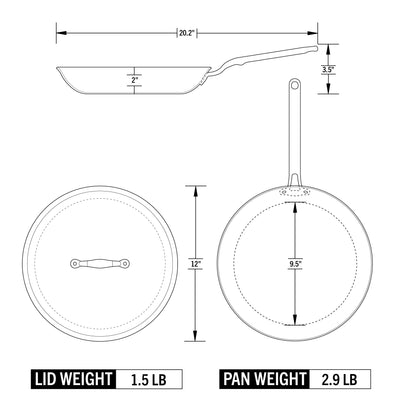 Eater x Heritage Steel 12" Fry Pan with Lid