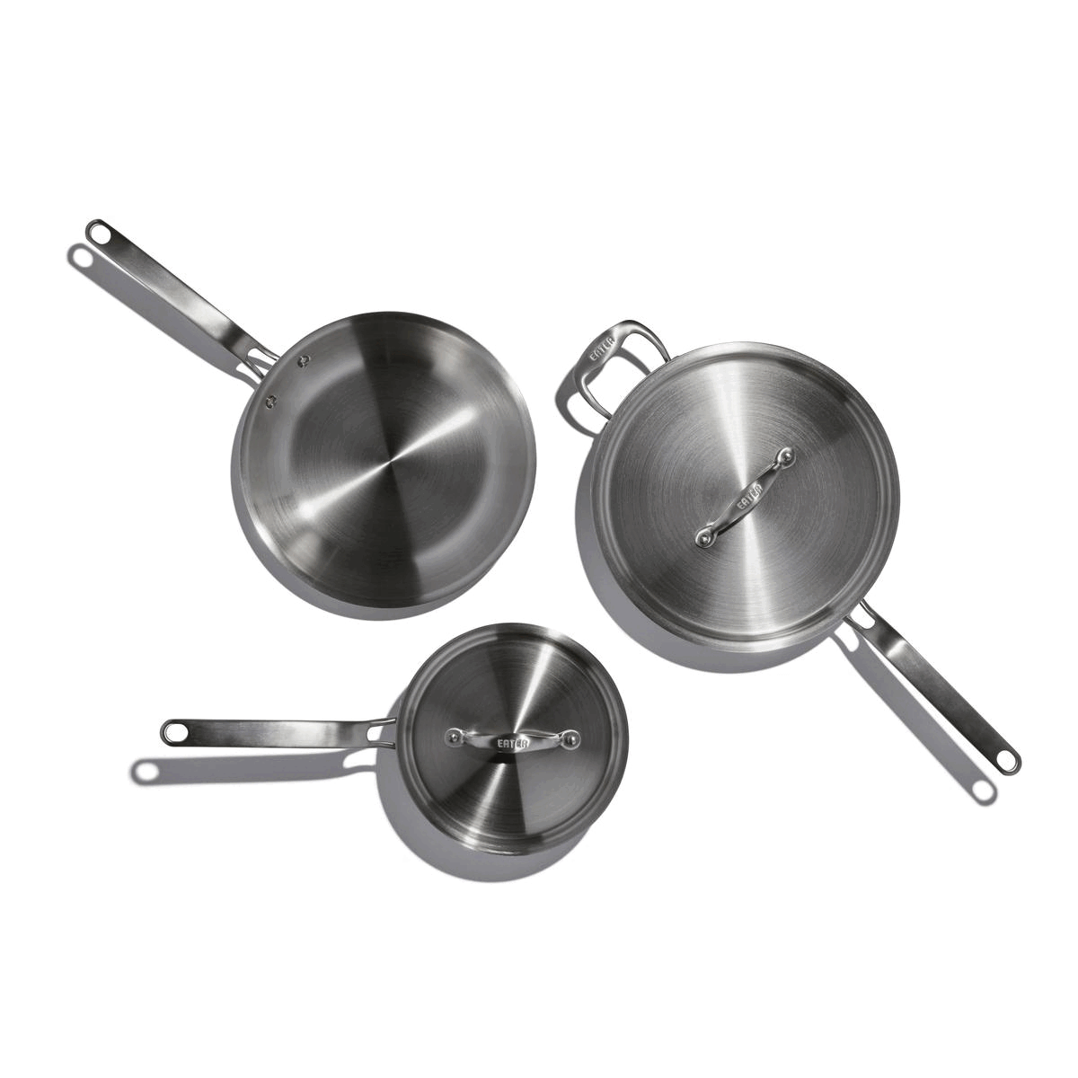 Eater x Heritage Steel 10 Piece Cookware Set | Made in USA | 5 Ply Fully  Clad Stainless Steel Cookware Set | Stay Cool Handle | Induction Cookware  Set