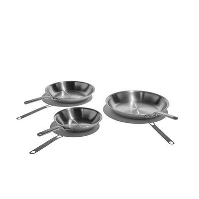 Eater x Heritage Steel 3 Piece Fry Pan Set