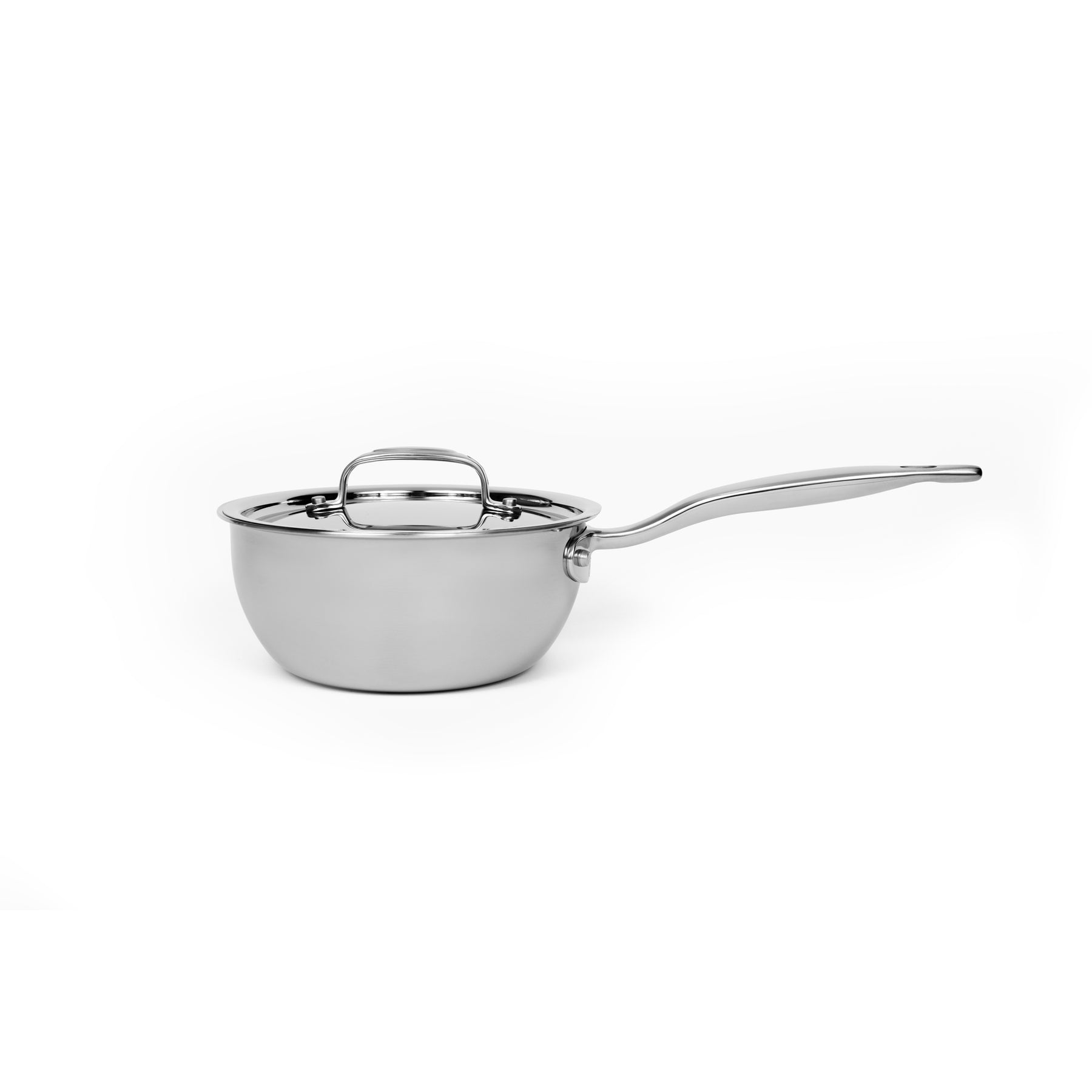 Heritage Steel Titanium Series 4 Quart Saucepan with Lid, 5-Ply Clad  Stainless Steel Cookware with 316Ti, Made in USA
