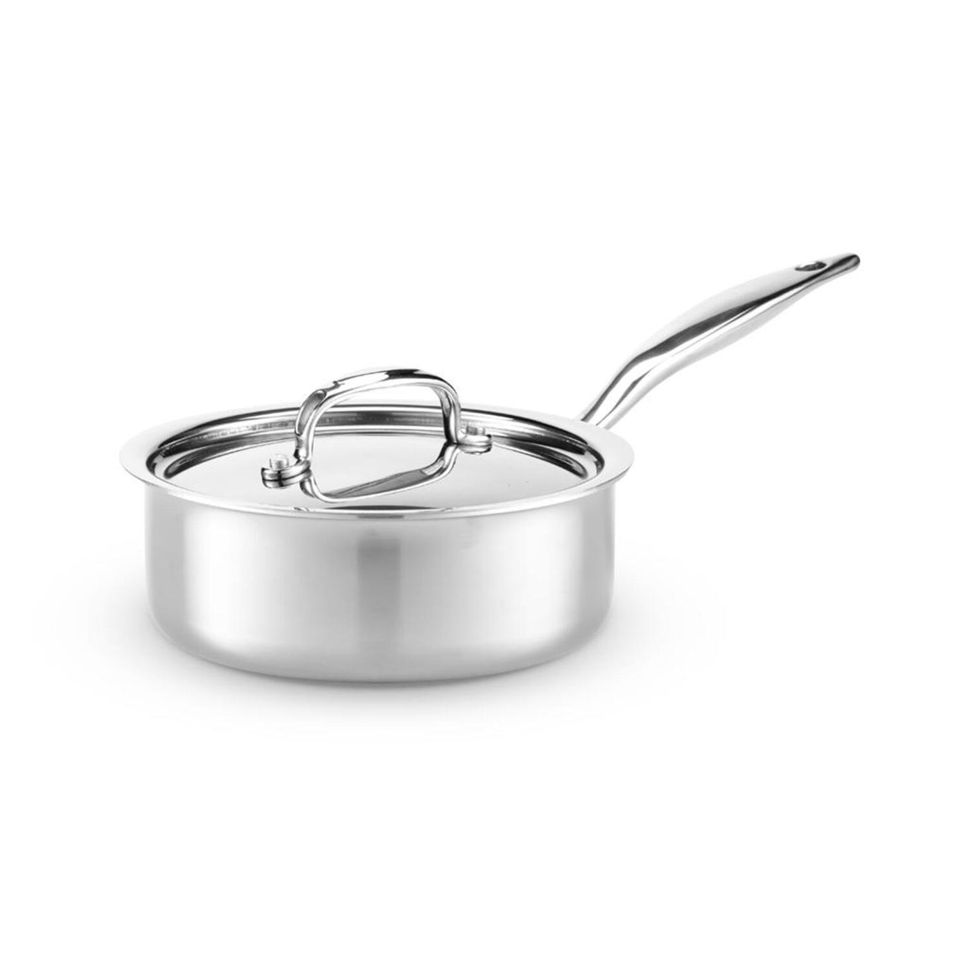 Heritage Steel Titanium Series 4 Quart Saucepan with Lid, 5-Ply Clad Stainless  Steel Cookware with 316Ti, Made in USA