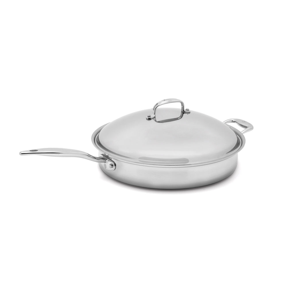 Heritage Steel Titanium Series 13.5 Paella Pan with Lid, 5-Ply Clad  Stainless Steel Cookware with 316Ti, Made in USA