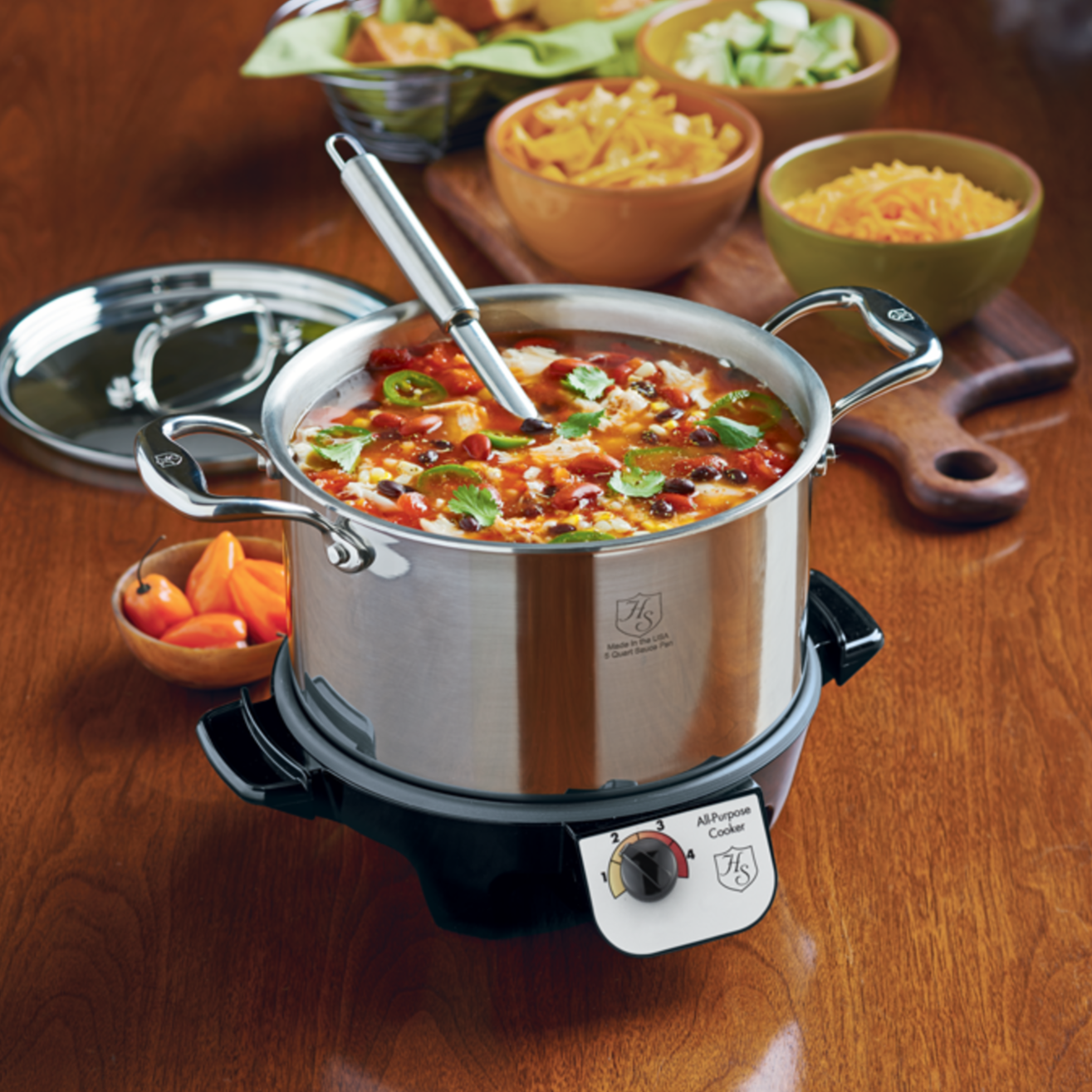 Heritage Steel Titanium Series 5 Quart Sauce Pot with Lid, 5-Ply Clad  Stainless Steel Cookware with 316Ti, Made in USA