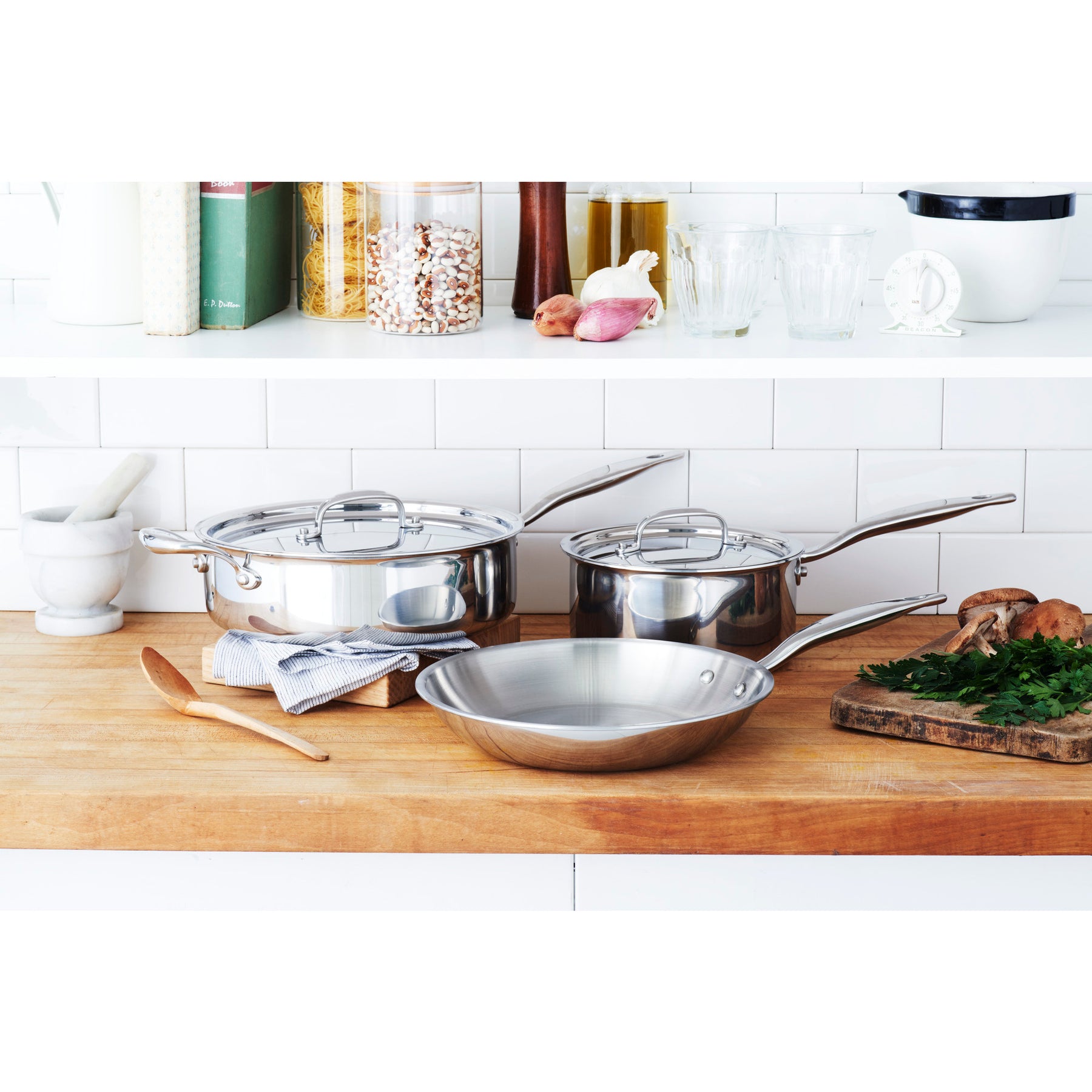 Culinary Edge 5 - Piece Non-Stick Aluminum Cookware Set