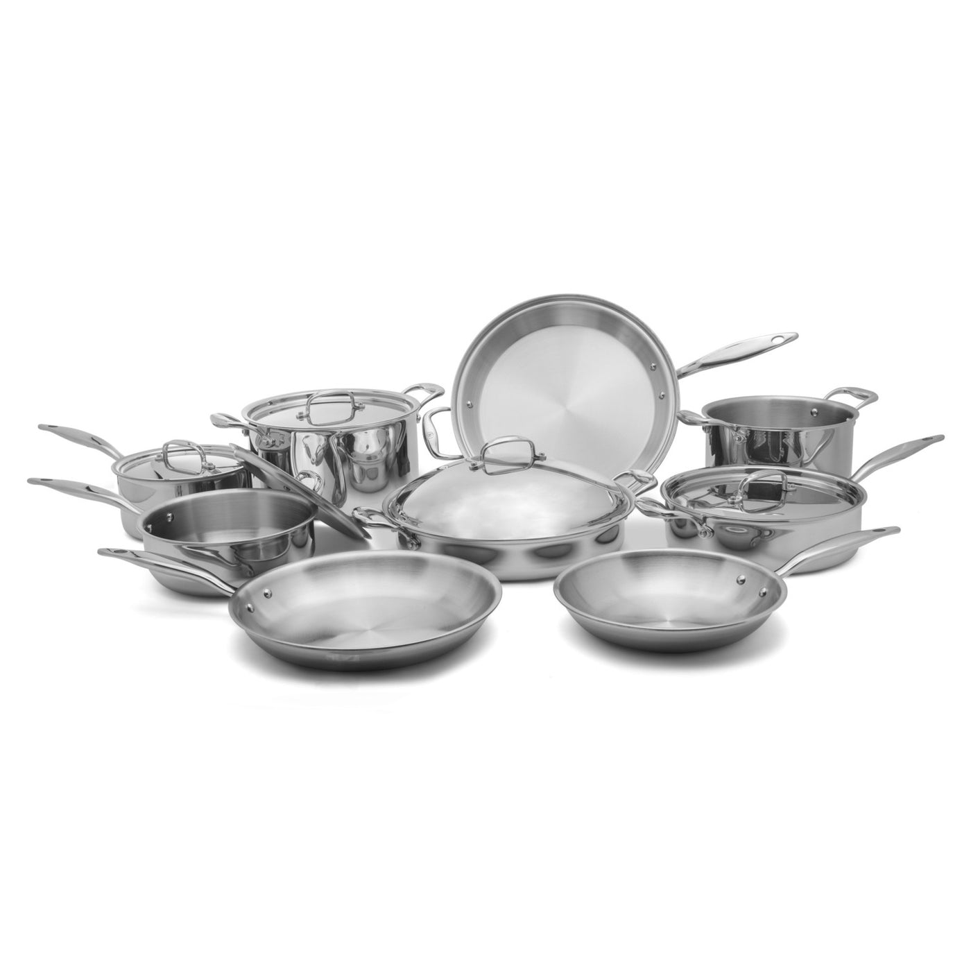 Heritage Steel Titanium Series 14 Piece Gourmand Set, 5-Ply Clad Stainless  Steel Cookware with 316Ti, Made in USA